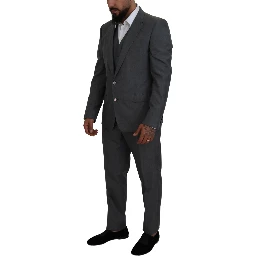 Gray MARTINI 3 Piece Slim Fit Suit