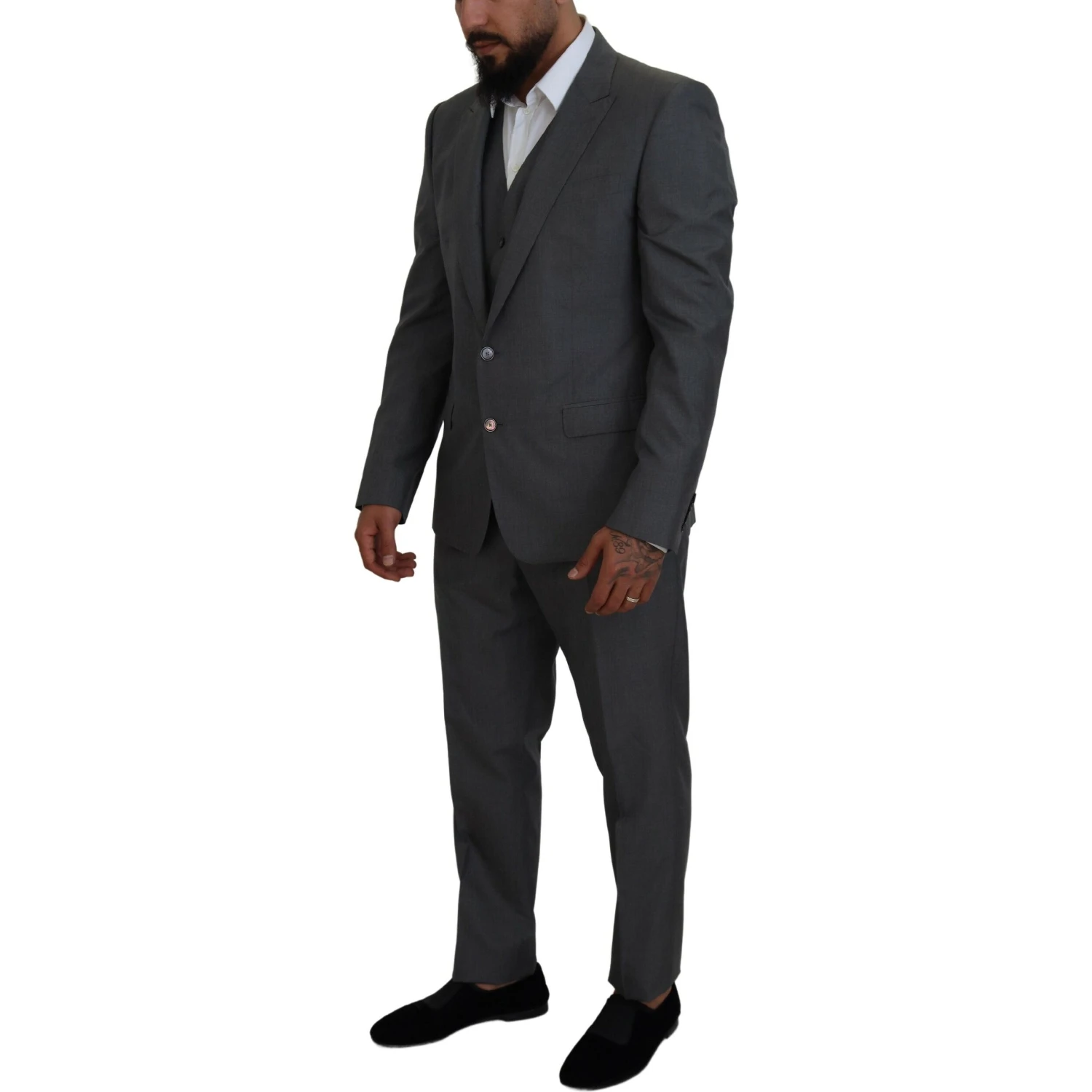 Gray MARTINI 3 Piece Slim Fit Suit