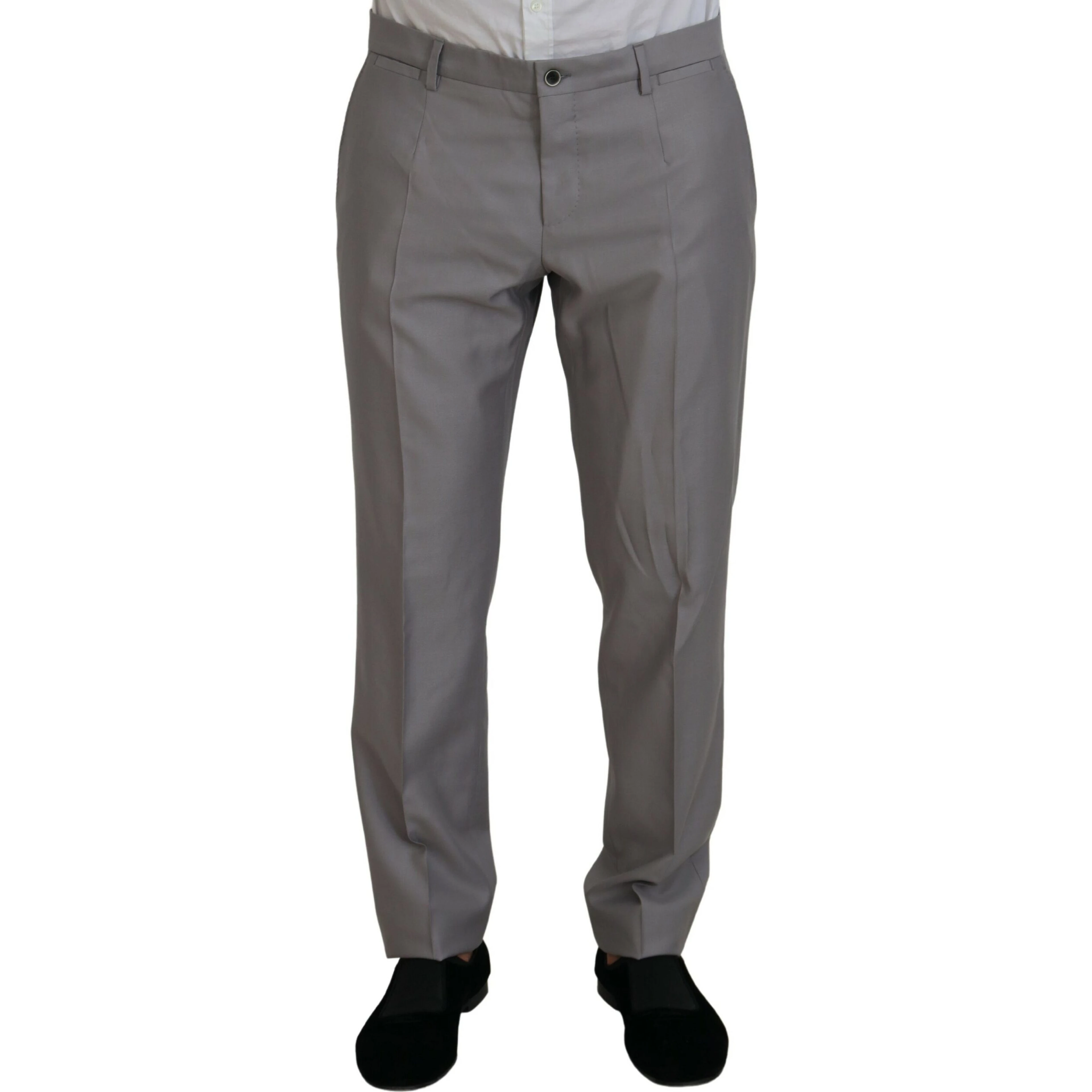 Silver Wool Silk 3 Piece Slim Fit Suit