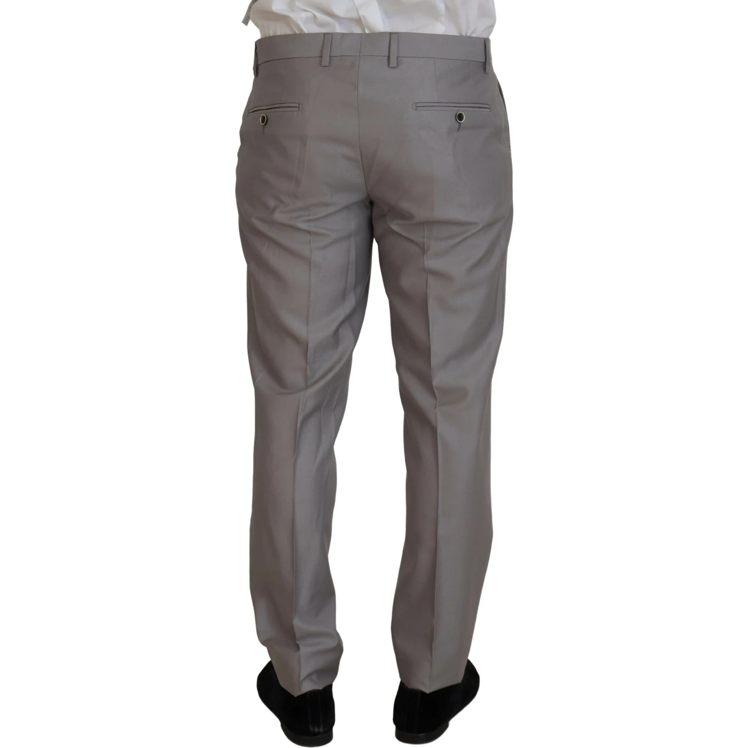 Silver Wool Silk 3 Piece Slim Fit Suit