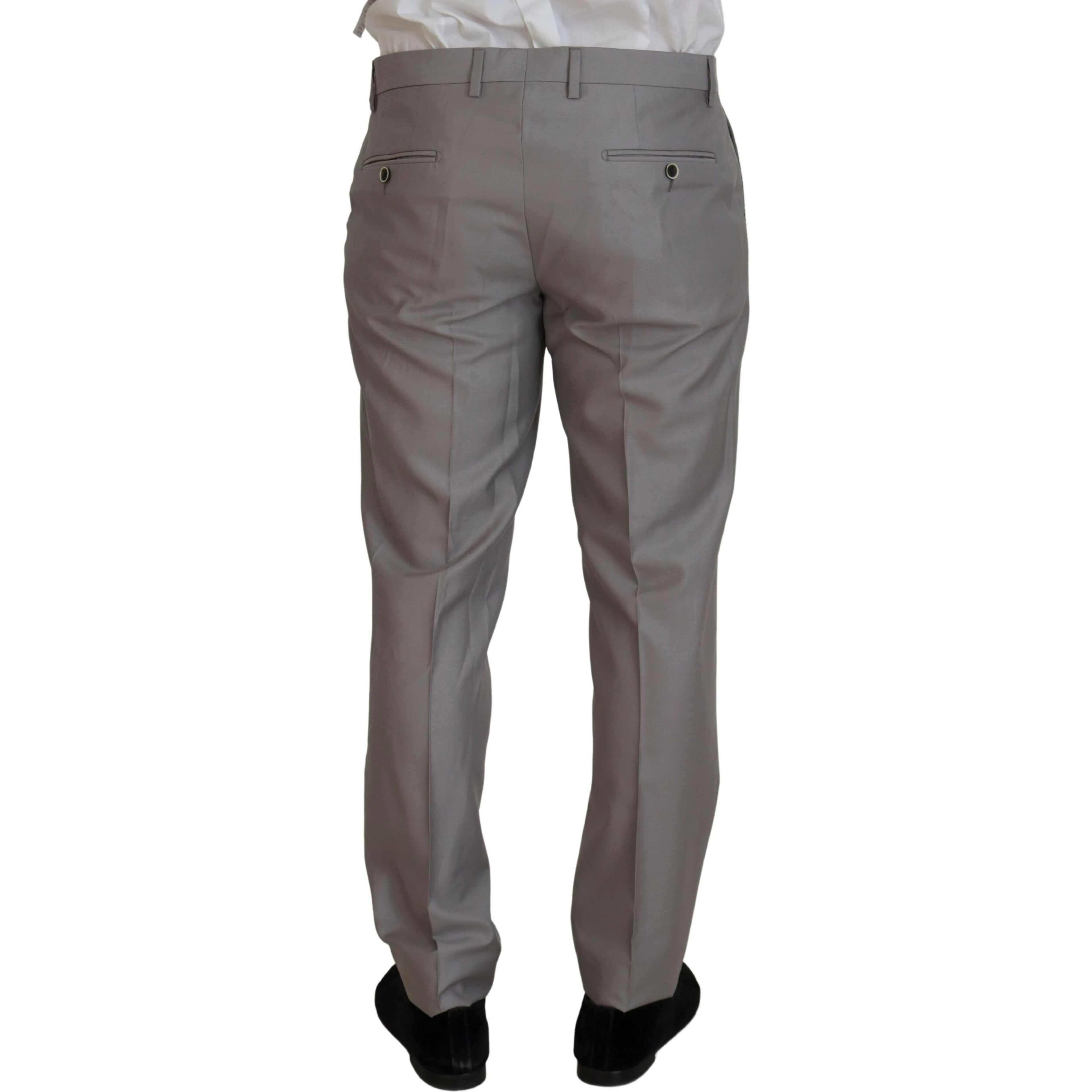 Silver Wool Silk 3 Piece Slim Fit Suit