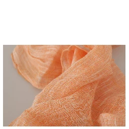 Peach Linen Knitted Shawl Wrap Fringes Scarf