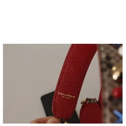 Brown Python Leather Studded Shoulder Strap