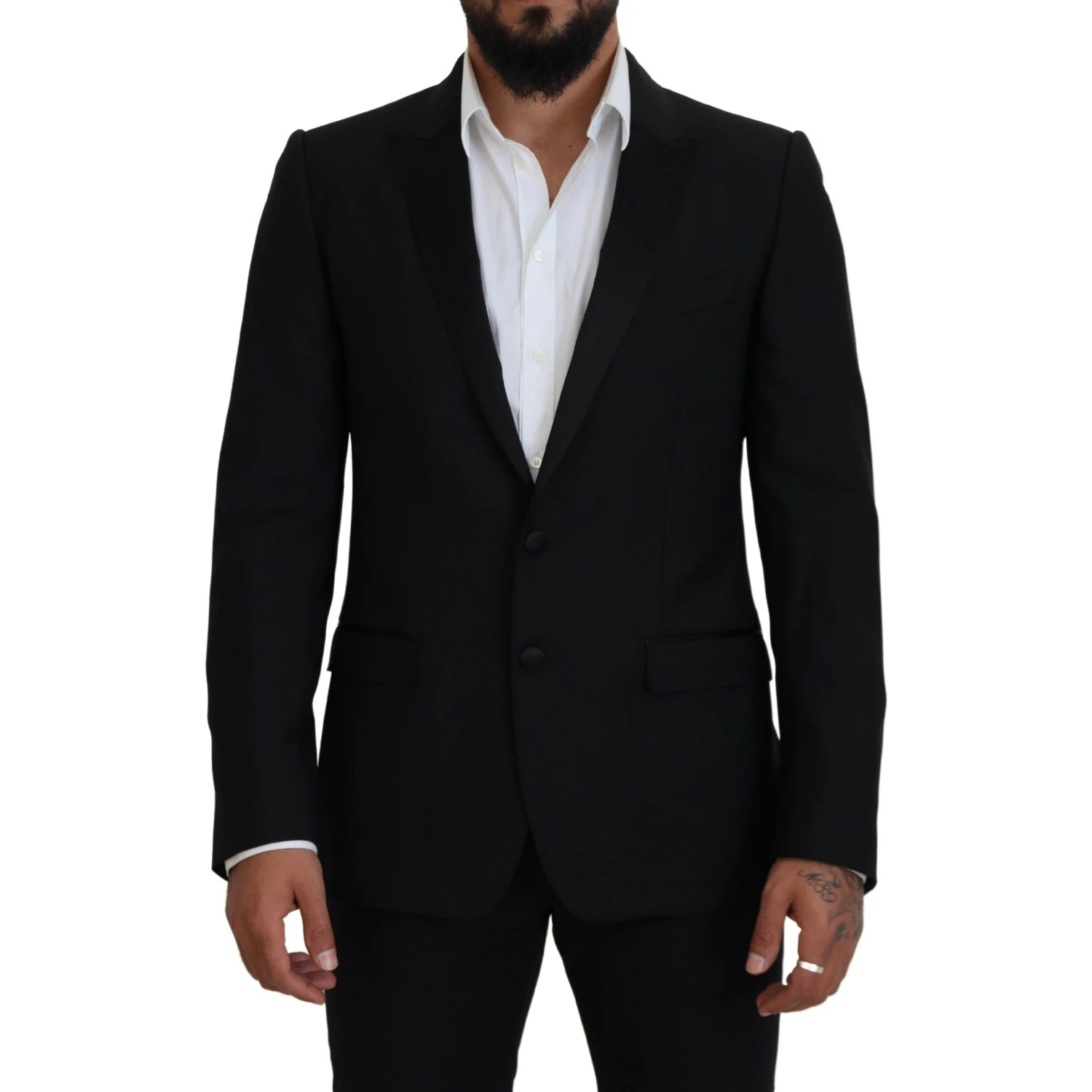 Black Slim Fit Formal Martini Blazer