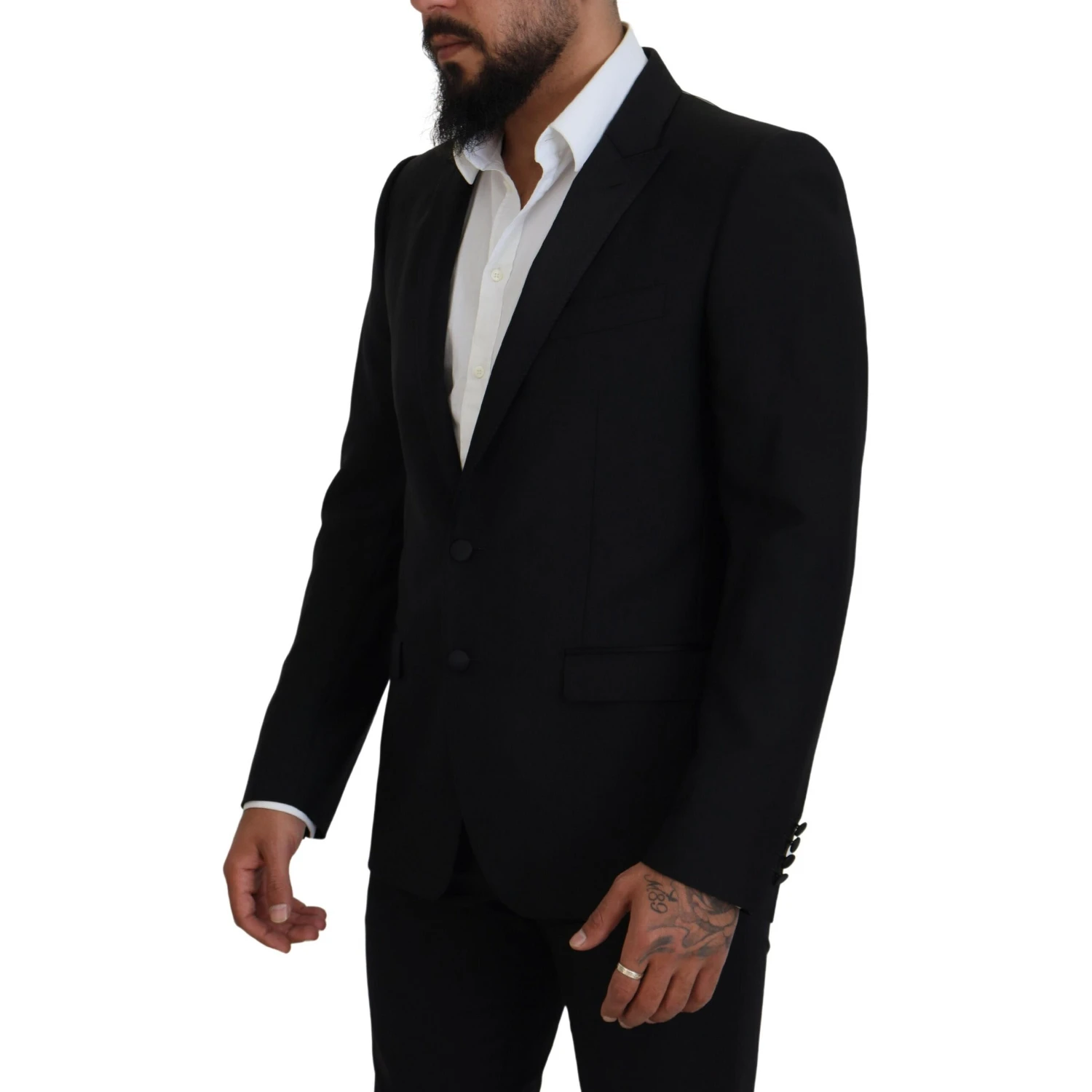 Black Slim Fit Formal Martini Blazer