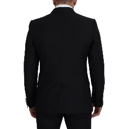 Black Slim Fit Formal Martini Blazer