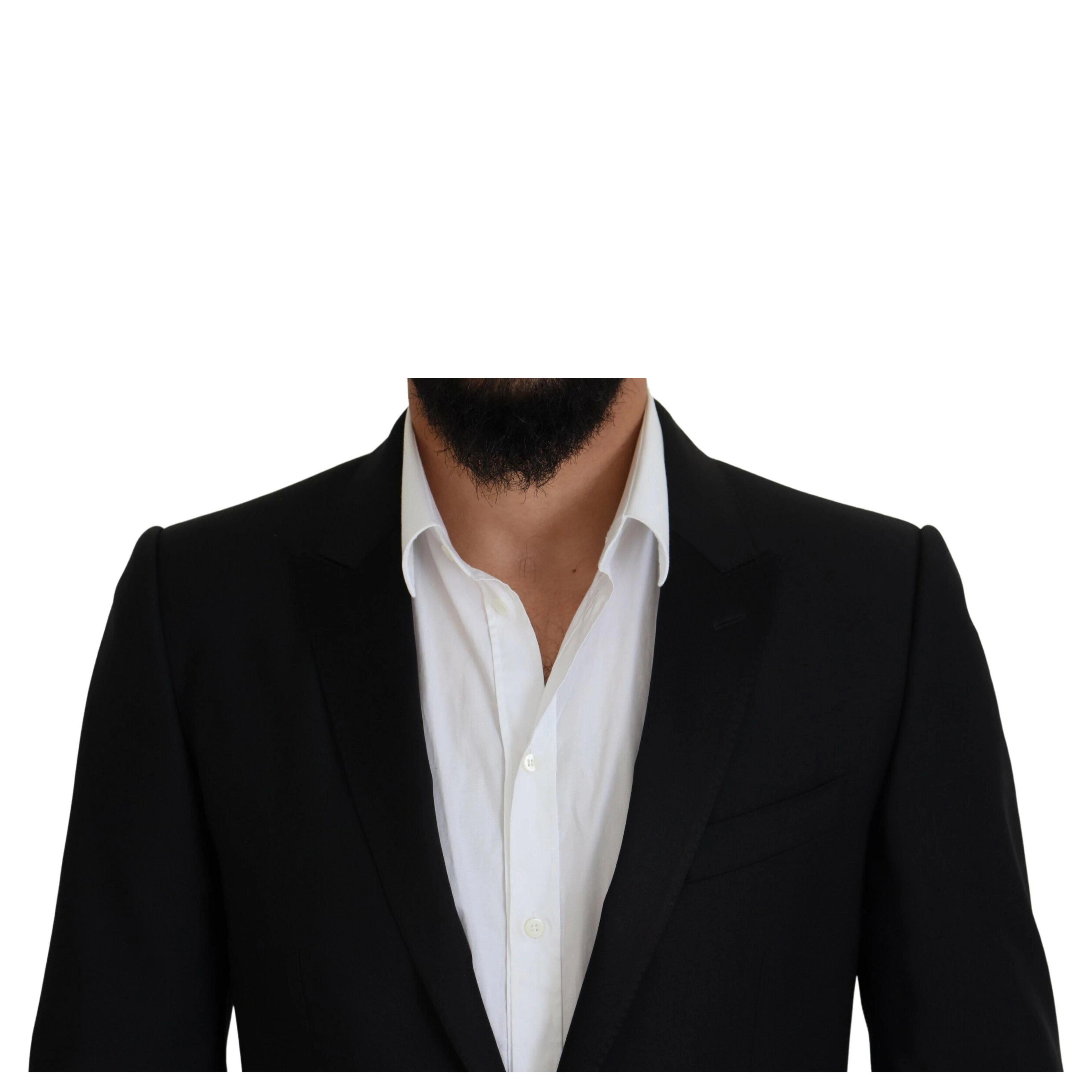 Black Slim Fit Formal Martini Blazer
