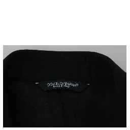 Black Slim Fit Formal Martini Blazer