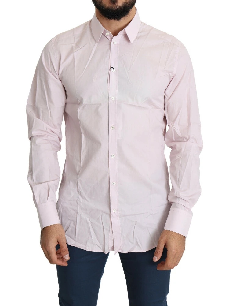 Light Pink Cotton Formal GOLD Dress Shirt