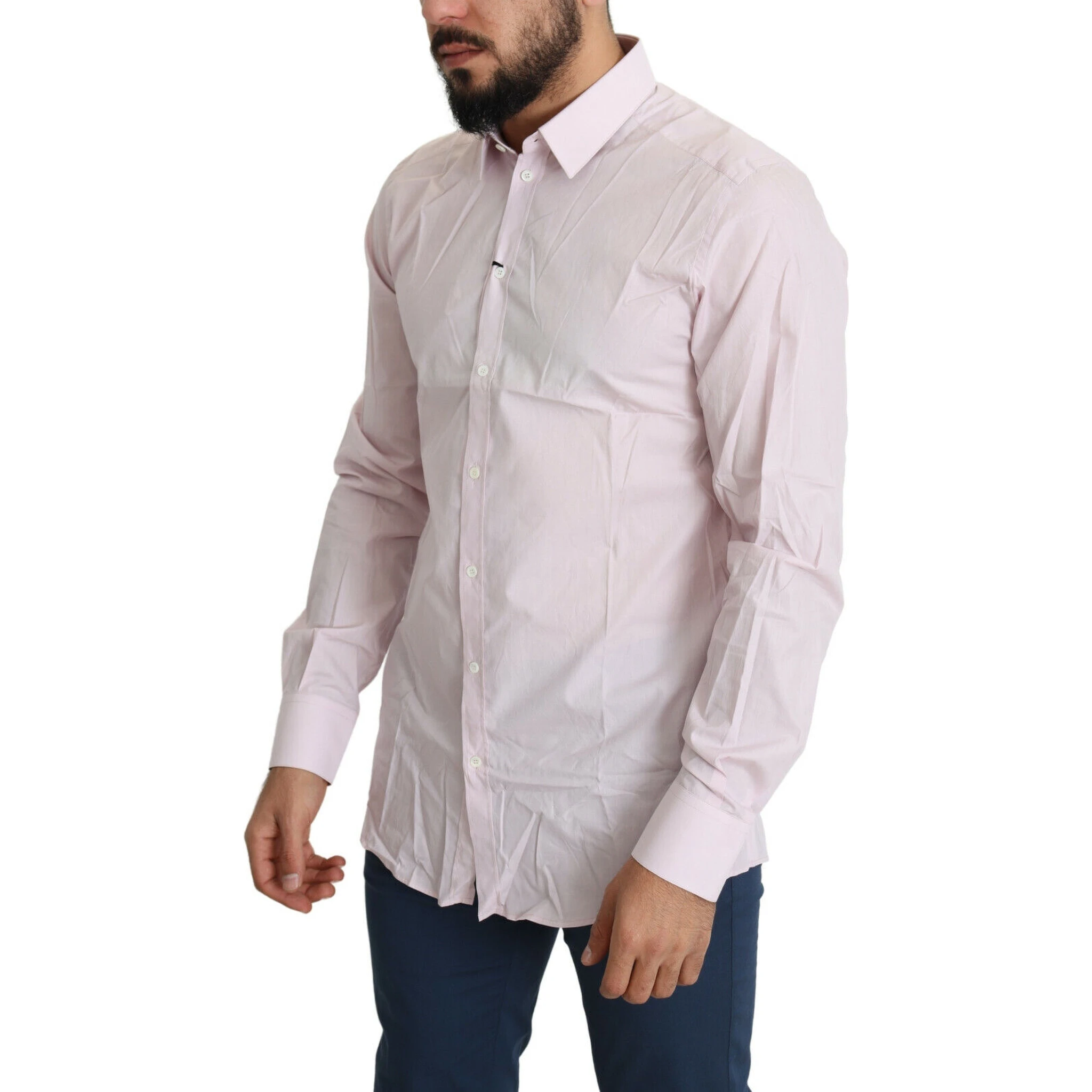 Light Pink Cotton Formal GOLD Dress Shirt