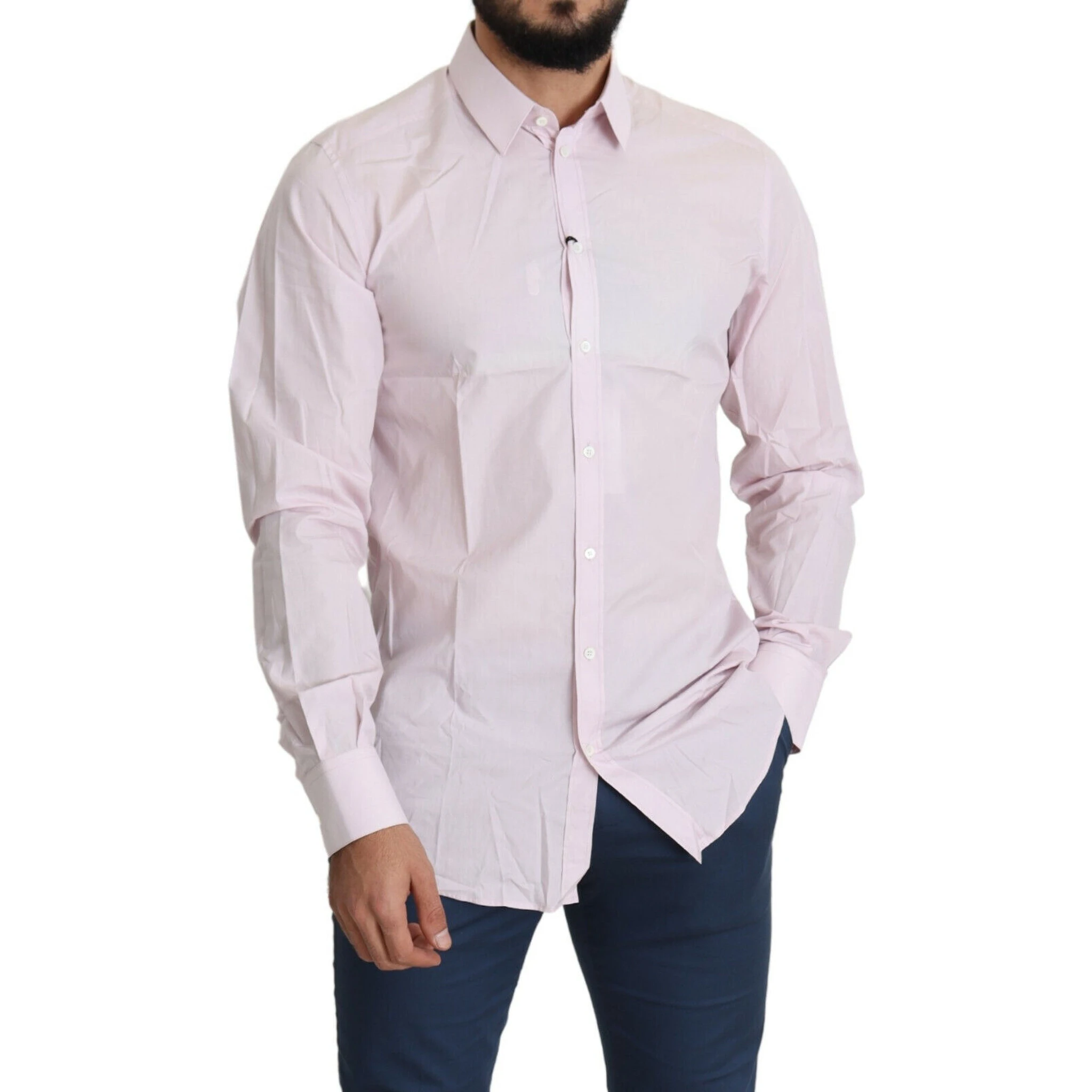 Light Pink Cotton Formal GOLD Dress Shirt