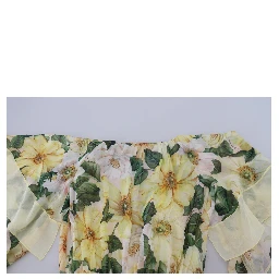 Multicolor Silk Floral Print Long Maxi Dress