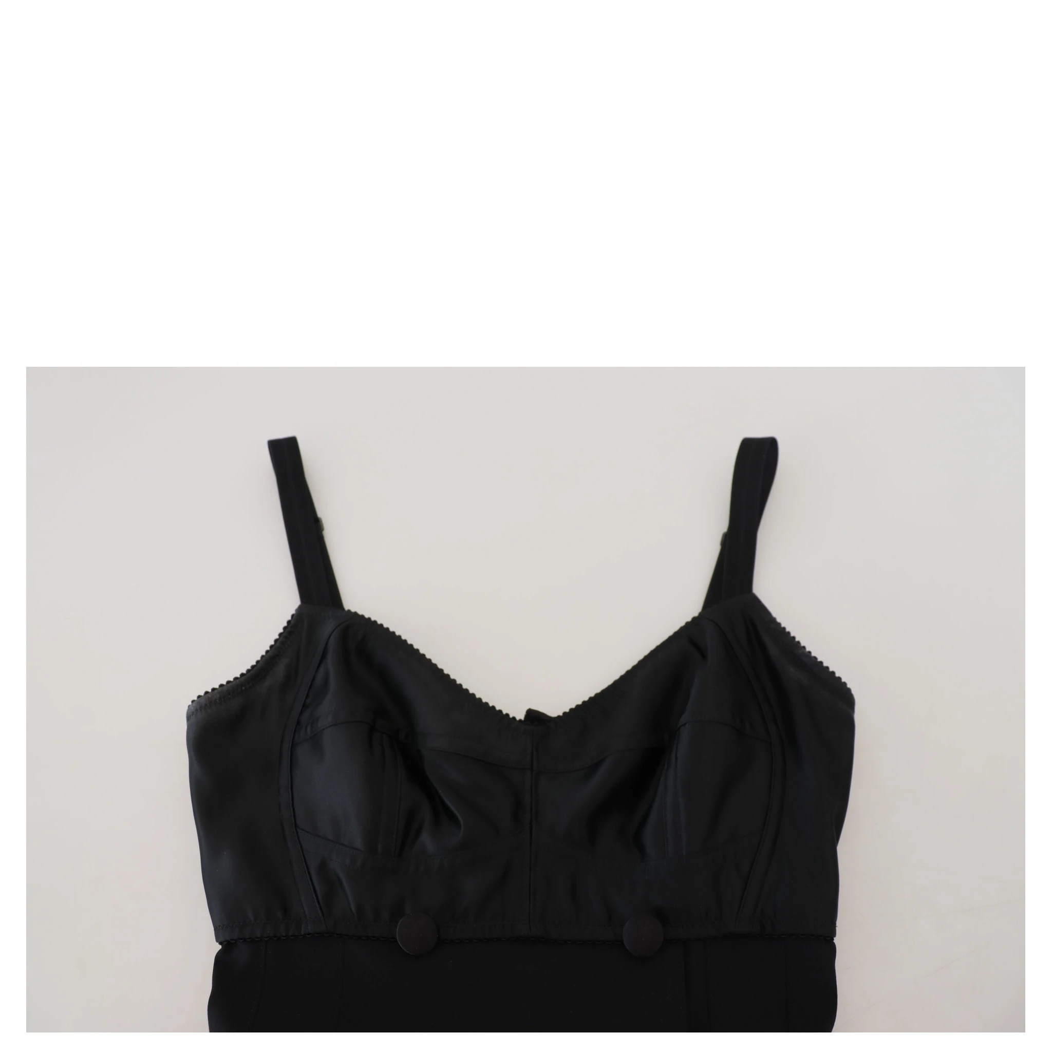 Black Fit Wool Stretch Sheath Mini Dress