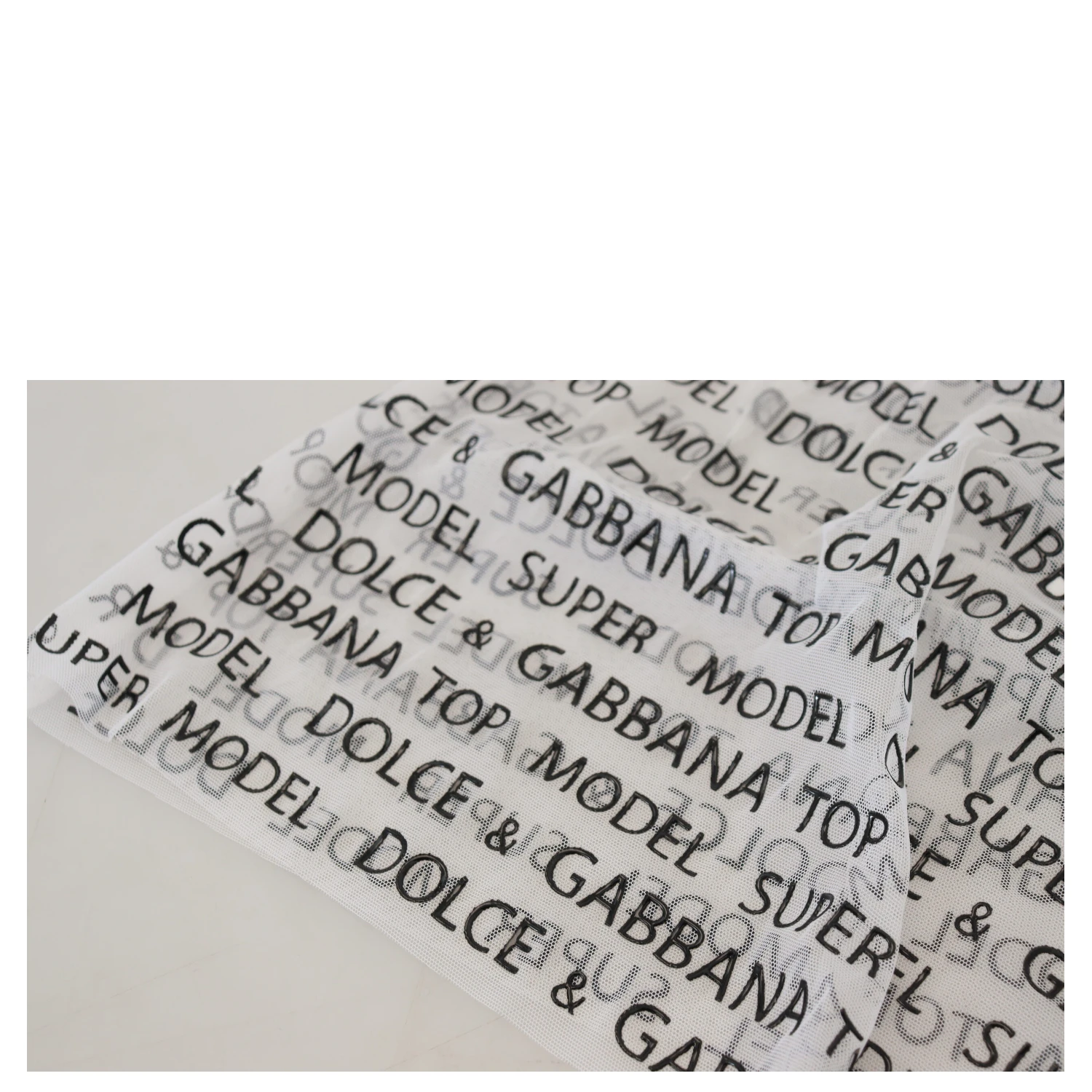 White Logo See Through A-line Mini Skirt