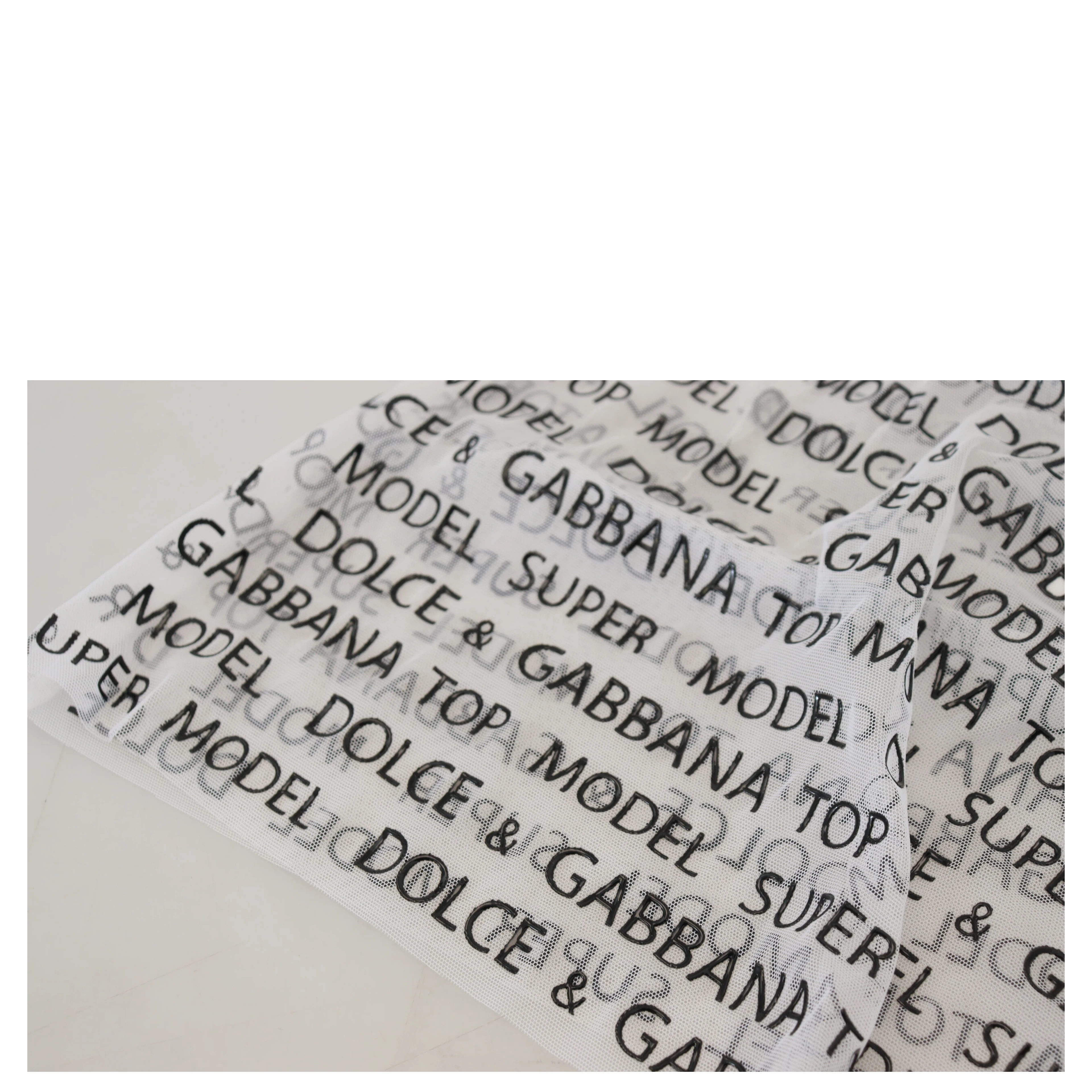 White Logo See Through A-line Mini Skirt