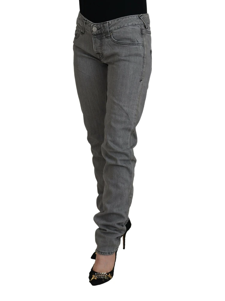 Gray Washed Cotton Skinny Women Casual Denim Jeans alternative