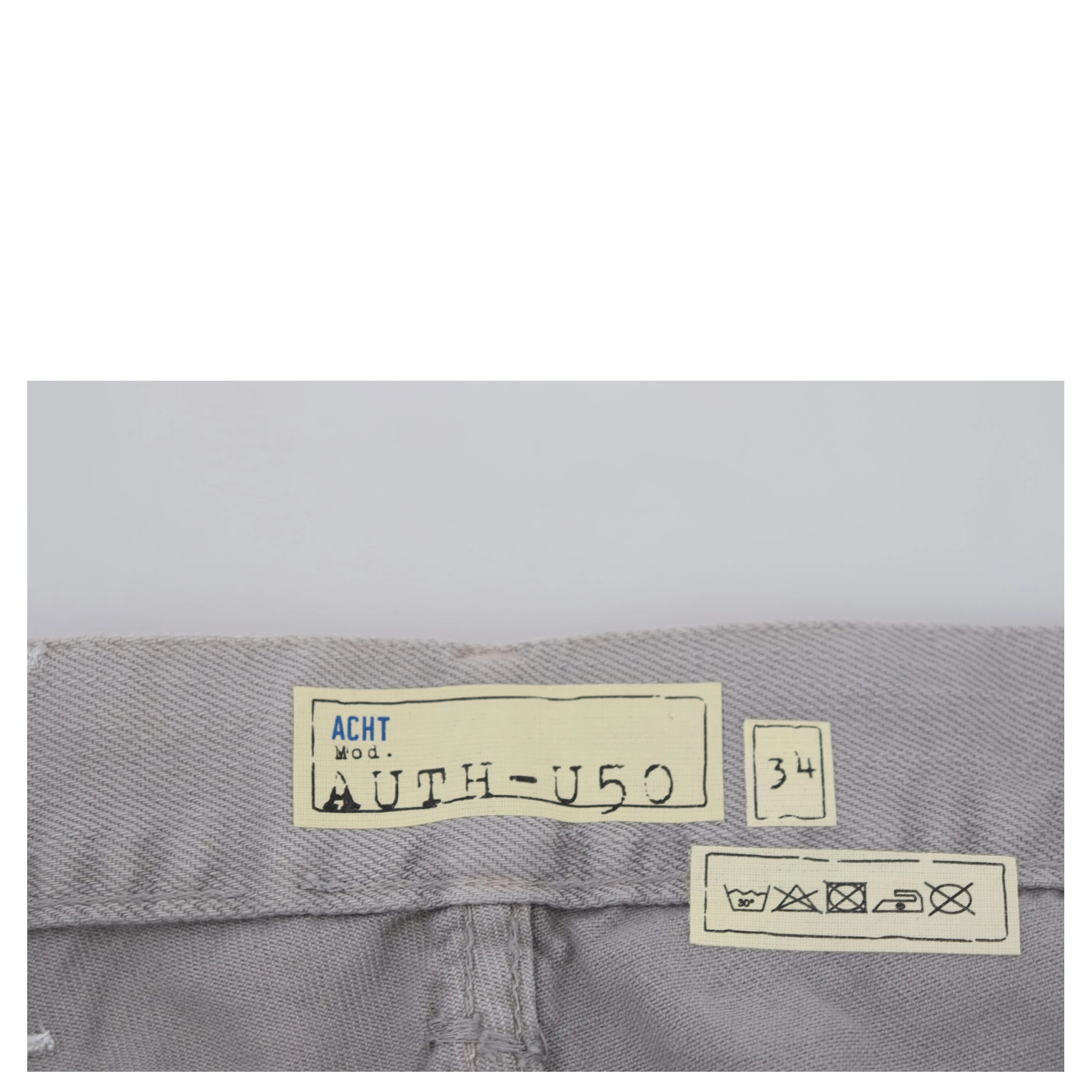 Gray Cotton Straight Fit Folded Hem Casual Denim Jeans