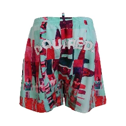 Multicolor Printed Beachwear Shorts Swimwear