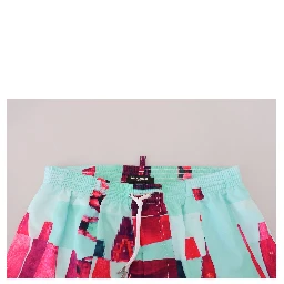 Multicolor Printed Beachwear Shorts Swimwear