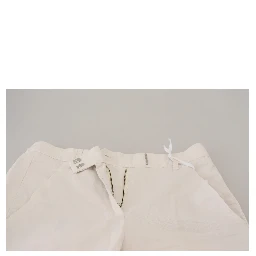 White High Waist Tapered Women Pants