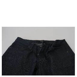 Dark Blue Low Waist Straight Fit Women Denim Jeans