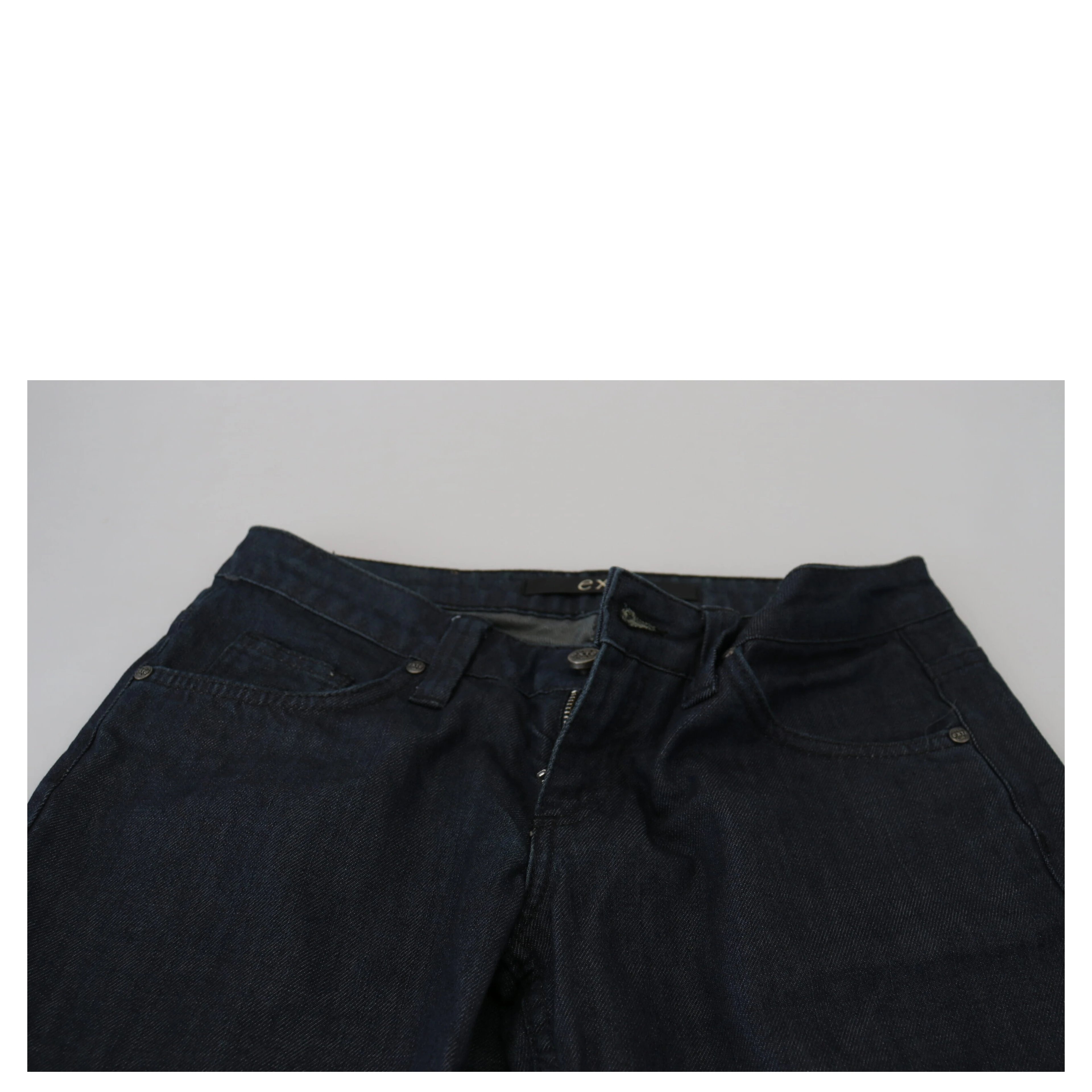 Dark Blue Low Waist Straight Fit Women Denim Jeans