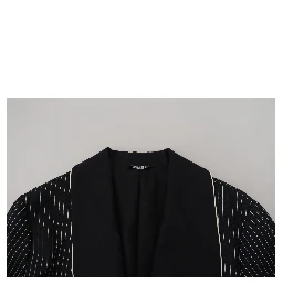 Black Robe Striped DG Patch Jacket Men Blazer
