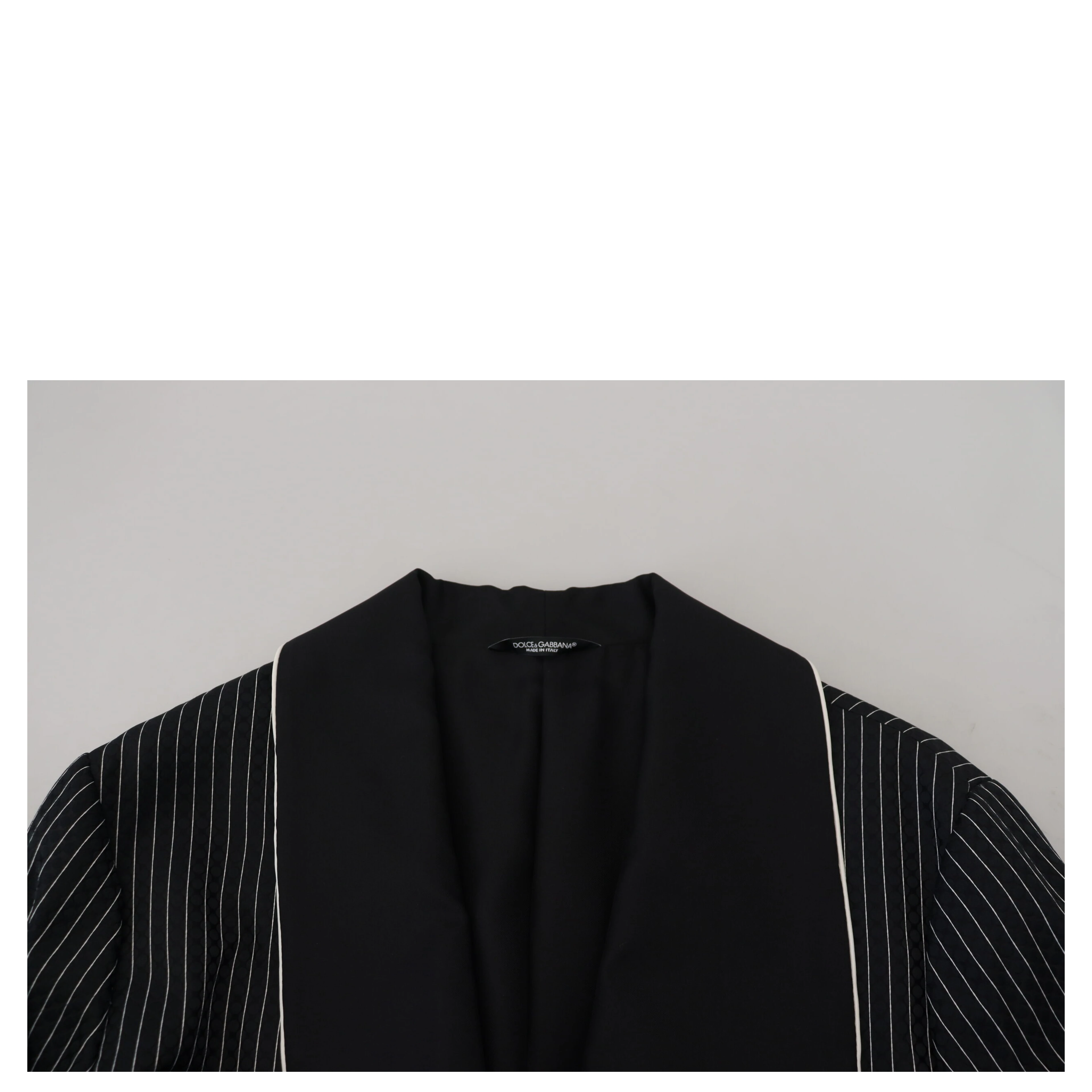 Black Robe Striped DG Patch Jacket Men Blazer