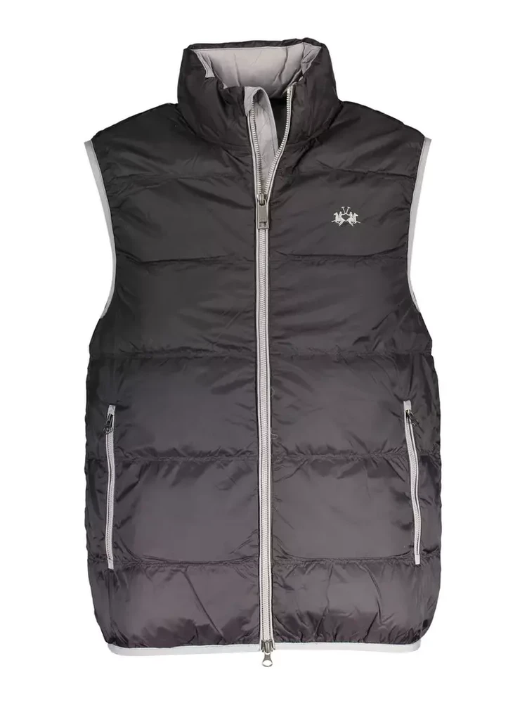 Black Polyamide Sleveless Jacket