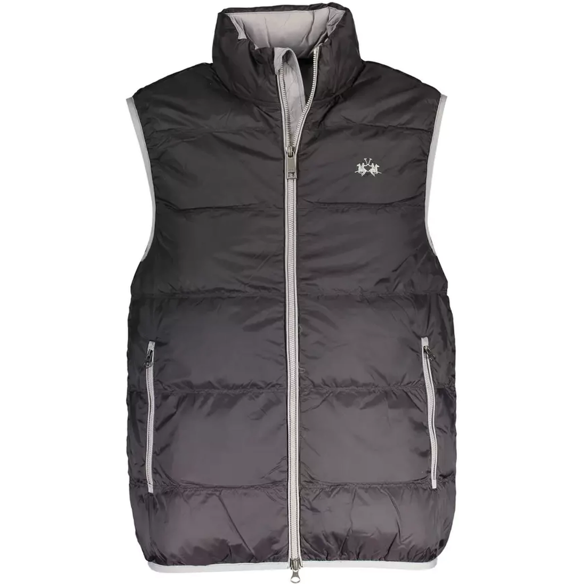 Black Polyamide Sleveless Jacket