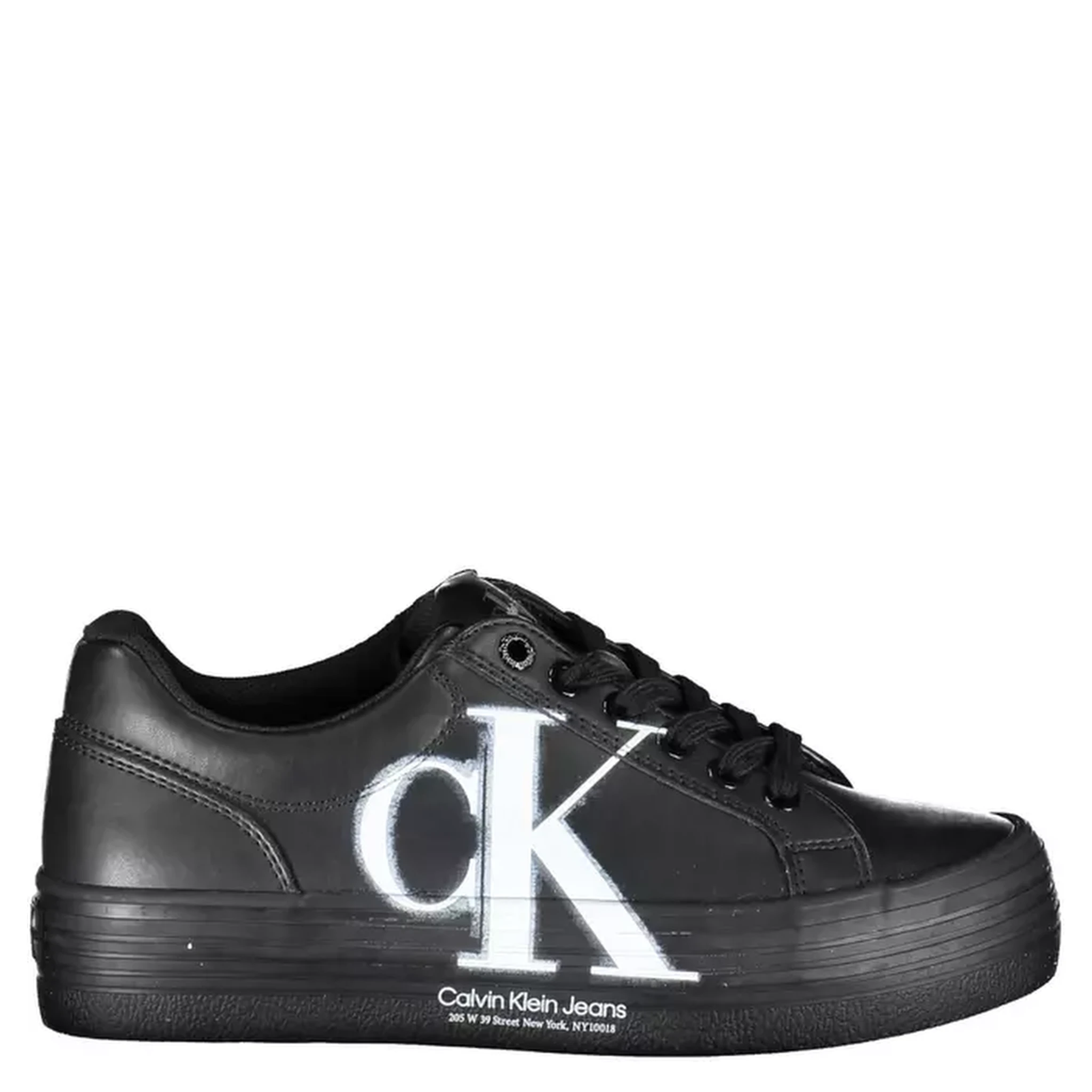 Black Polyester Sneaker