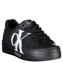 Black Polyester Sneaker