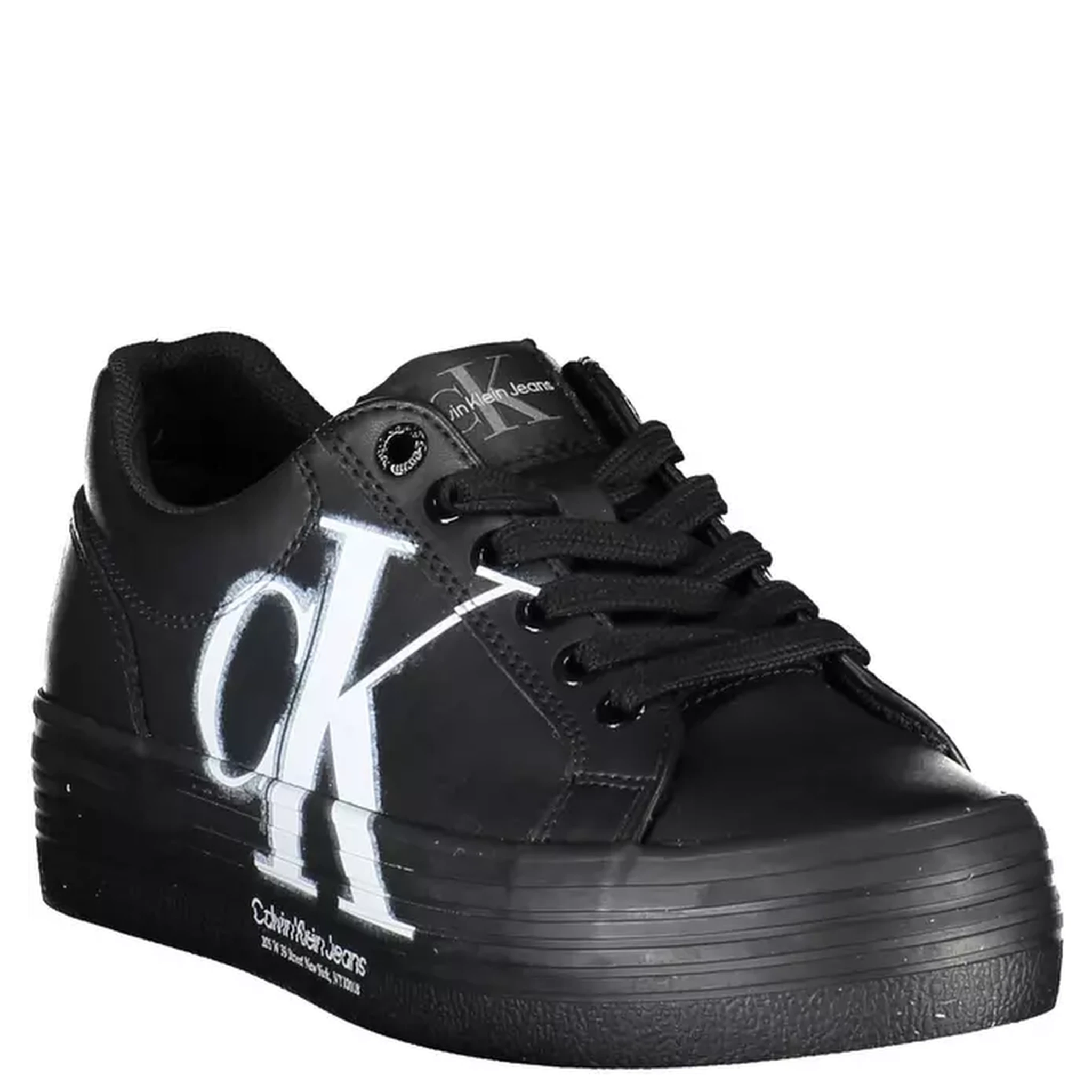 Black Polyester Sneaker