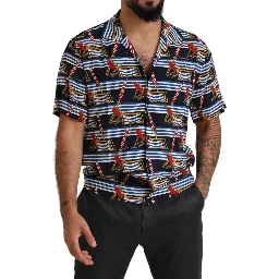 Multicolor Beach Chair Short Sleeves Shirt