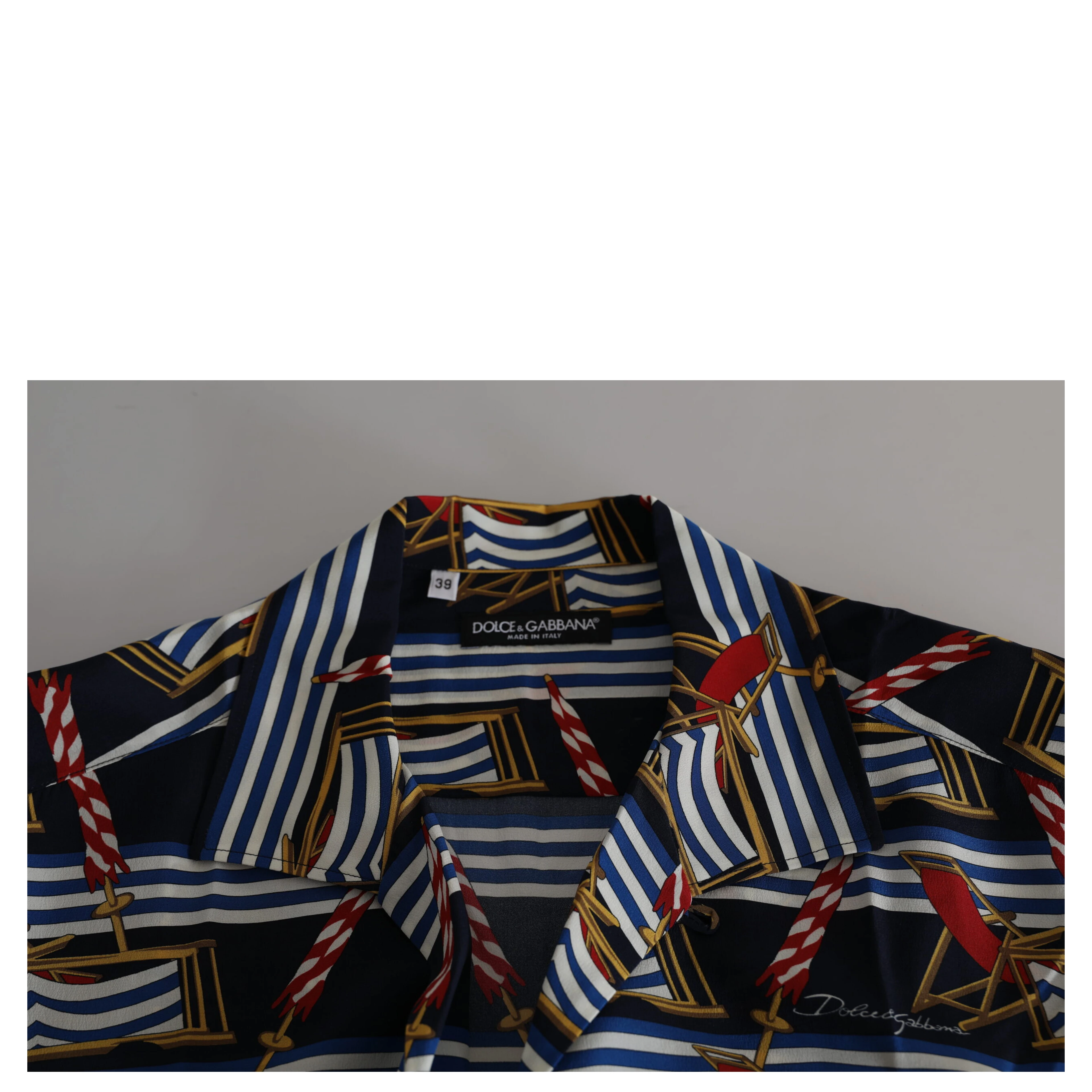 Multicolor Beach Chair Short Sleeves Shirt