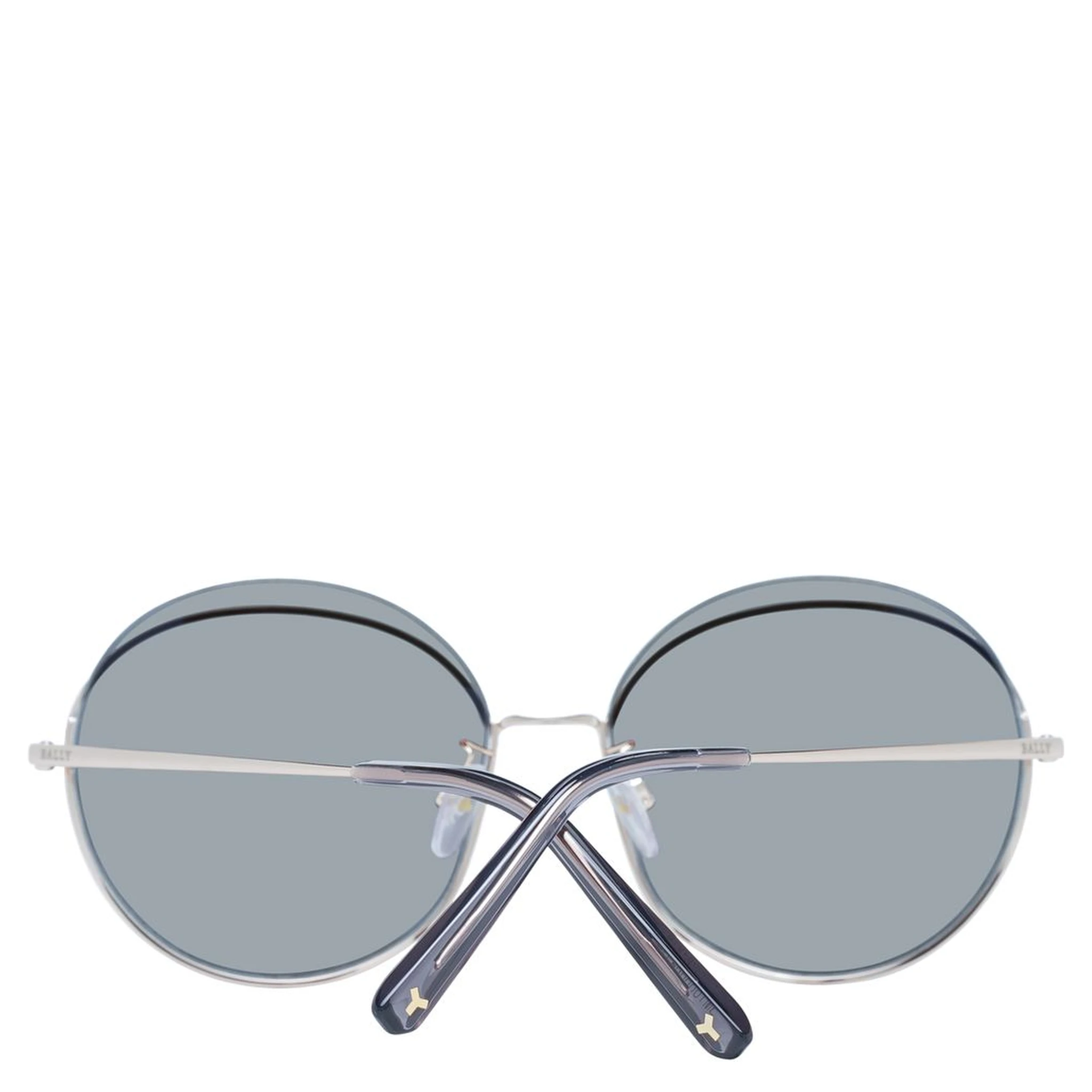 نظارات شمسية معدنية باللون الذهبي الوردي