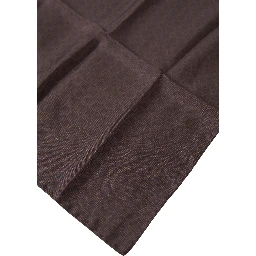 Brown Patterned Silk Square Handkerchief Scarf