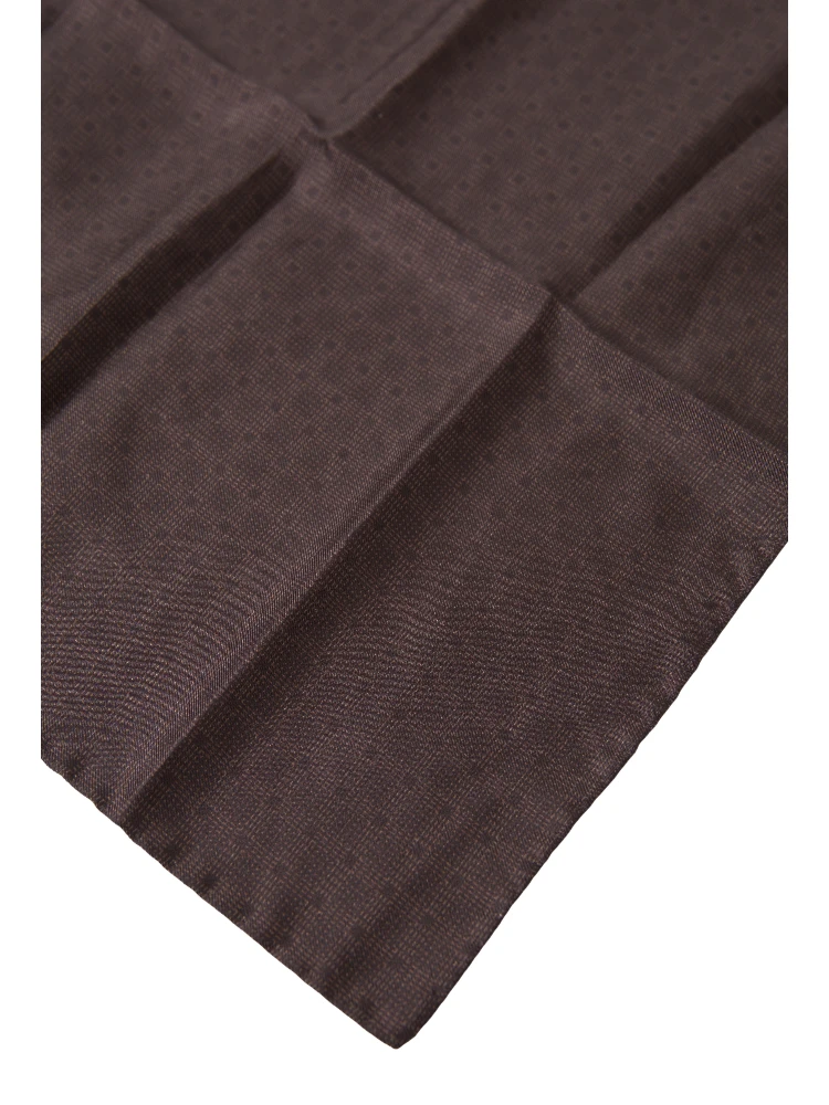 Brown Patterned Silk Square Handkerchief Scarf alternative