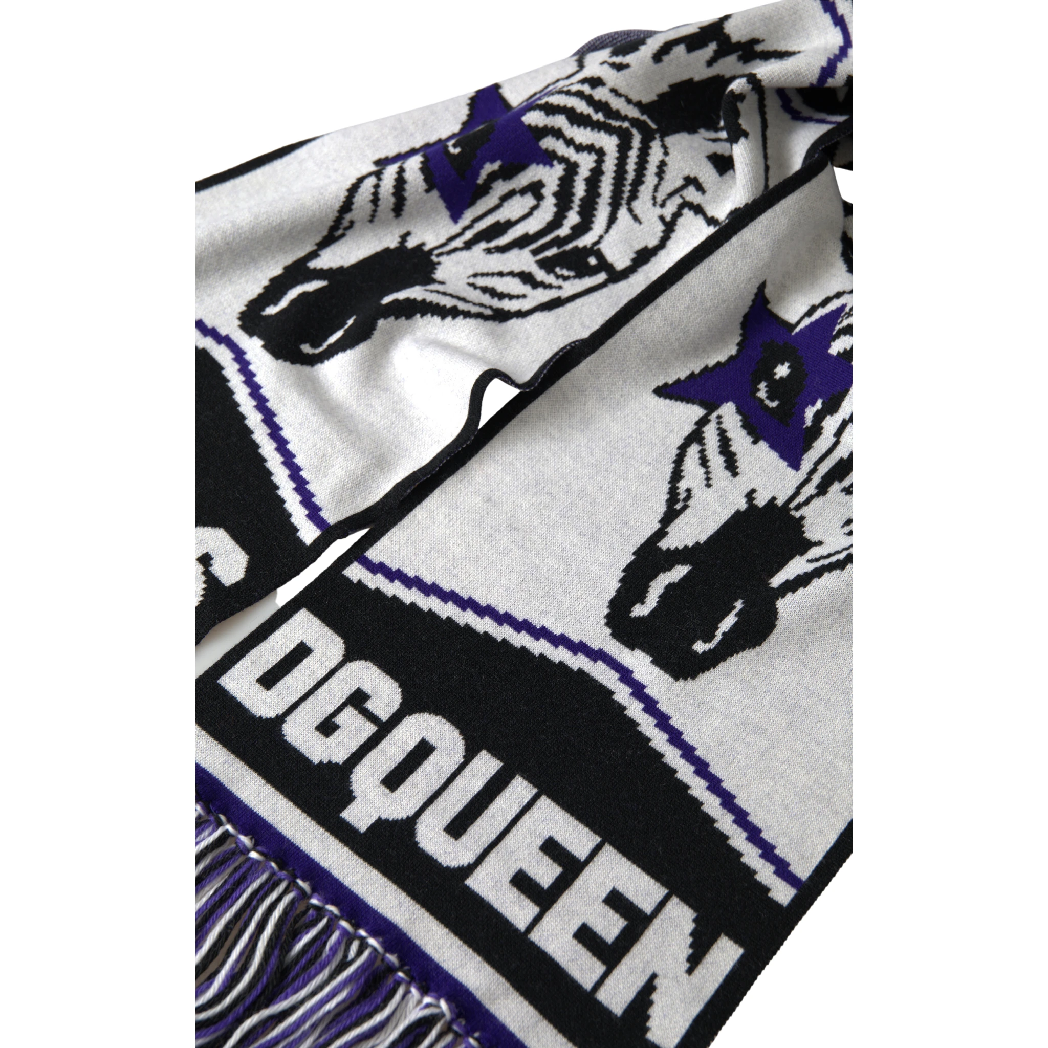Multicolor Wool DG Queen Wrap Fringe Scarf
