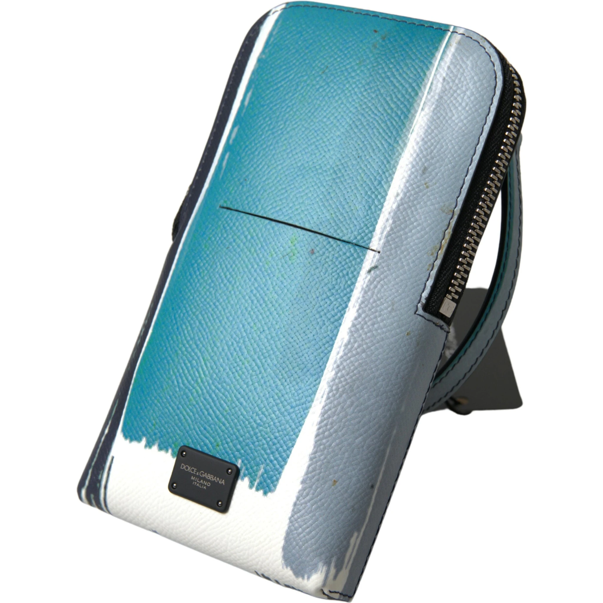 Blue Leather Purse Crossbody Sling Phone Bag Unisex