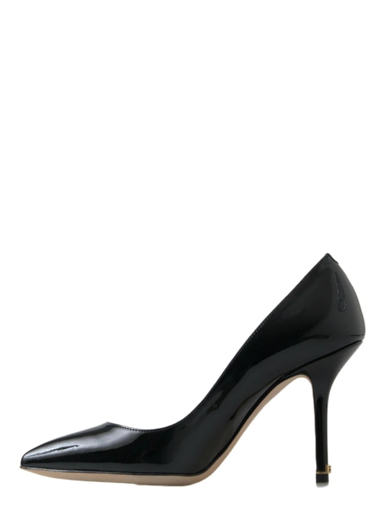 Black Patent Leather High Heels Pumps Shoes alternative