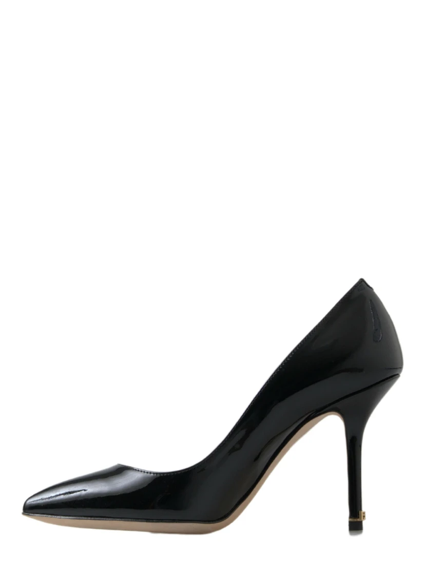 Black Patent Leather High Heels Pumps Shoes