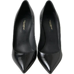 Black Patent Leather High Heels Pumps Shoes