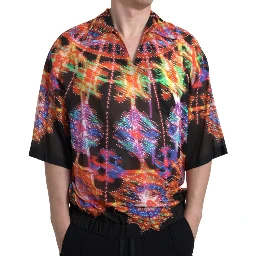 Multicolor Luminarie Print Men Cotton Shirt