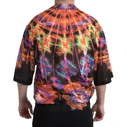 Multicolor Luminarie Print Men Cotton Shirt
