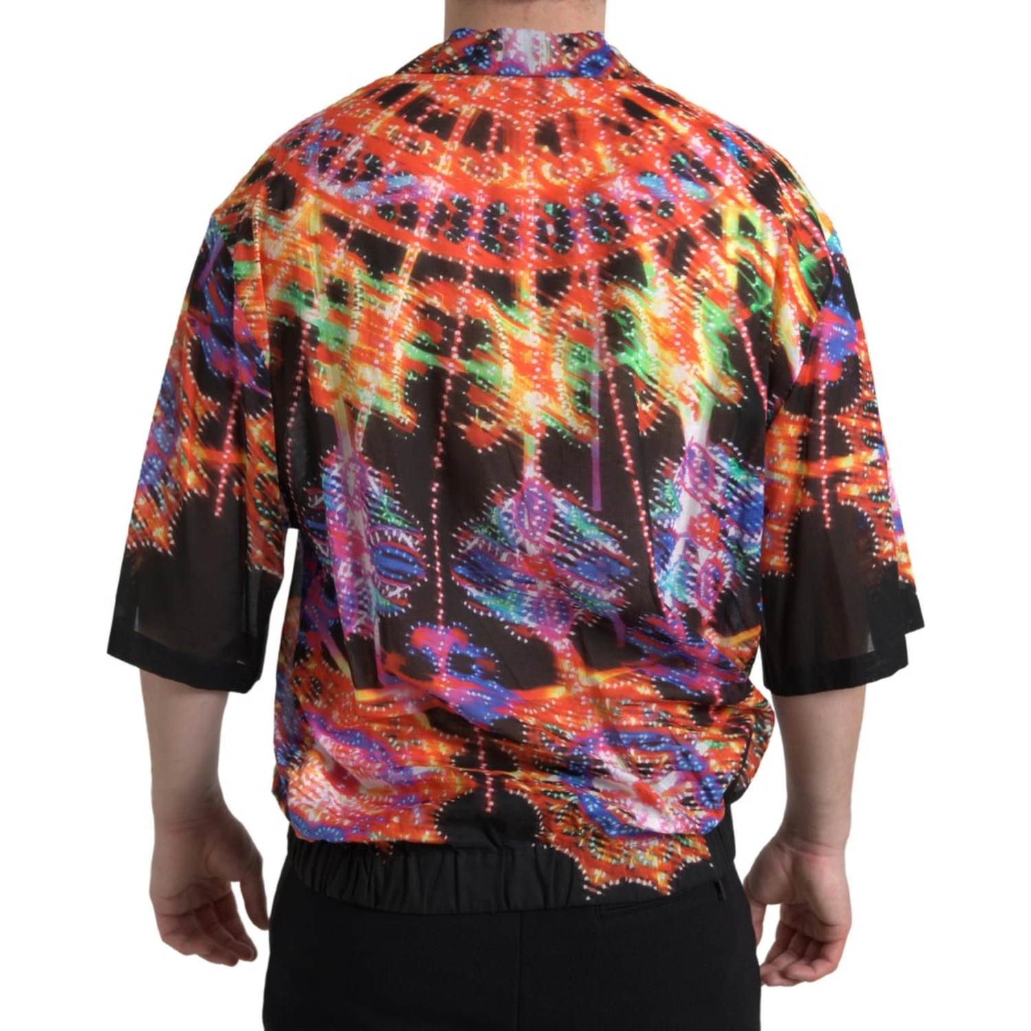 Multicolor Luminarie Print Men Cotton Shirt