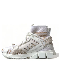 White Beige Sorrento Socks Sneakers Shoes