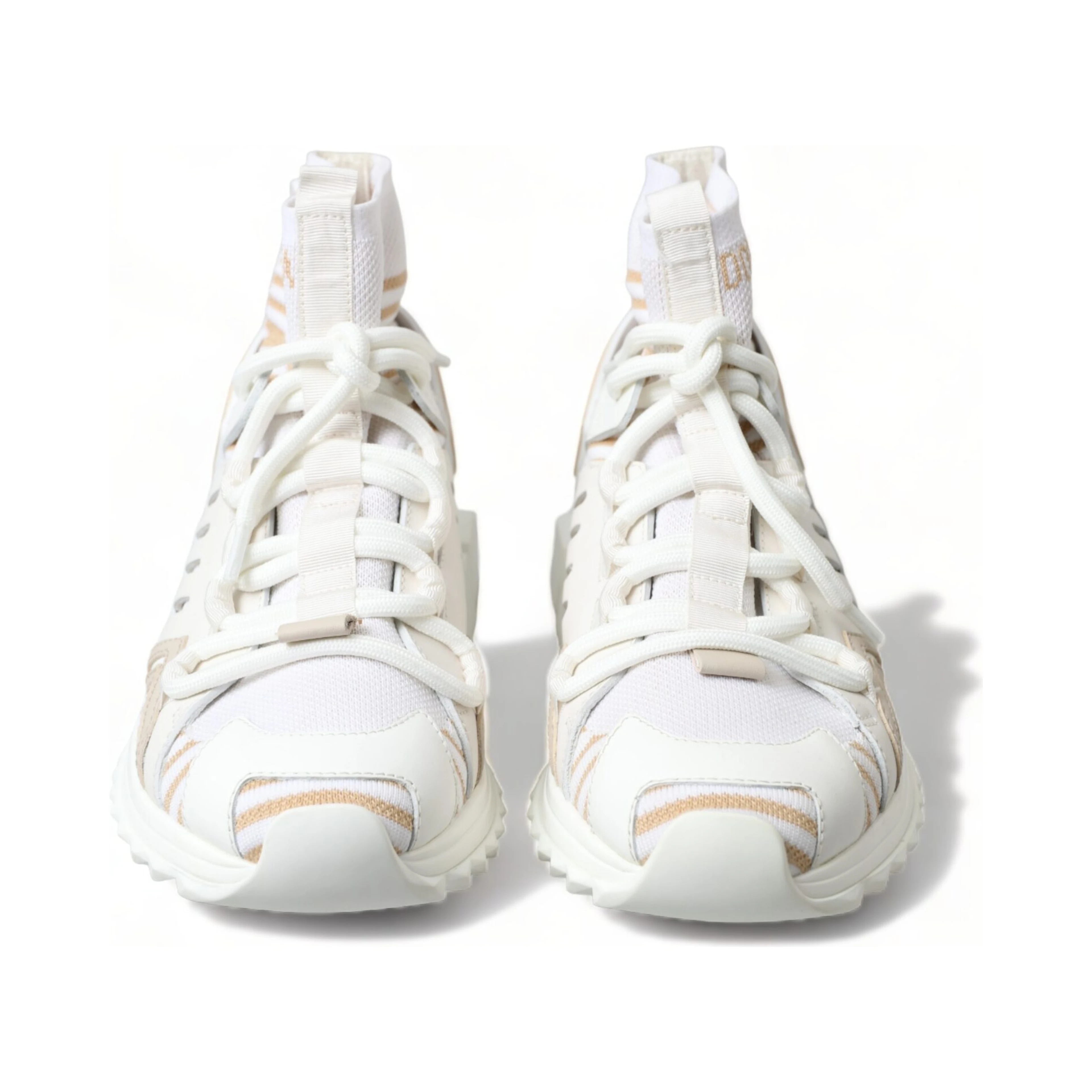 White Beige Sorrento Socks Sneakers Shoes