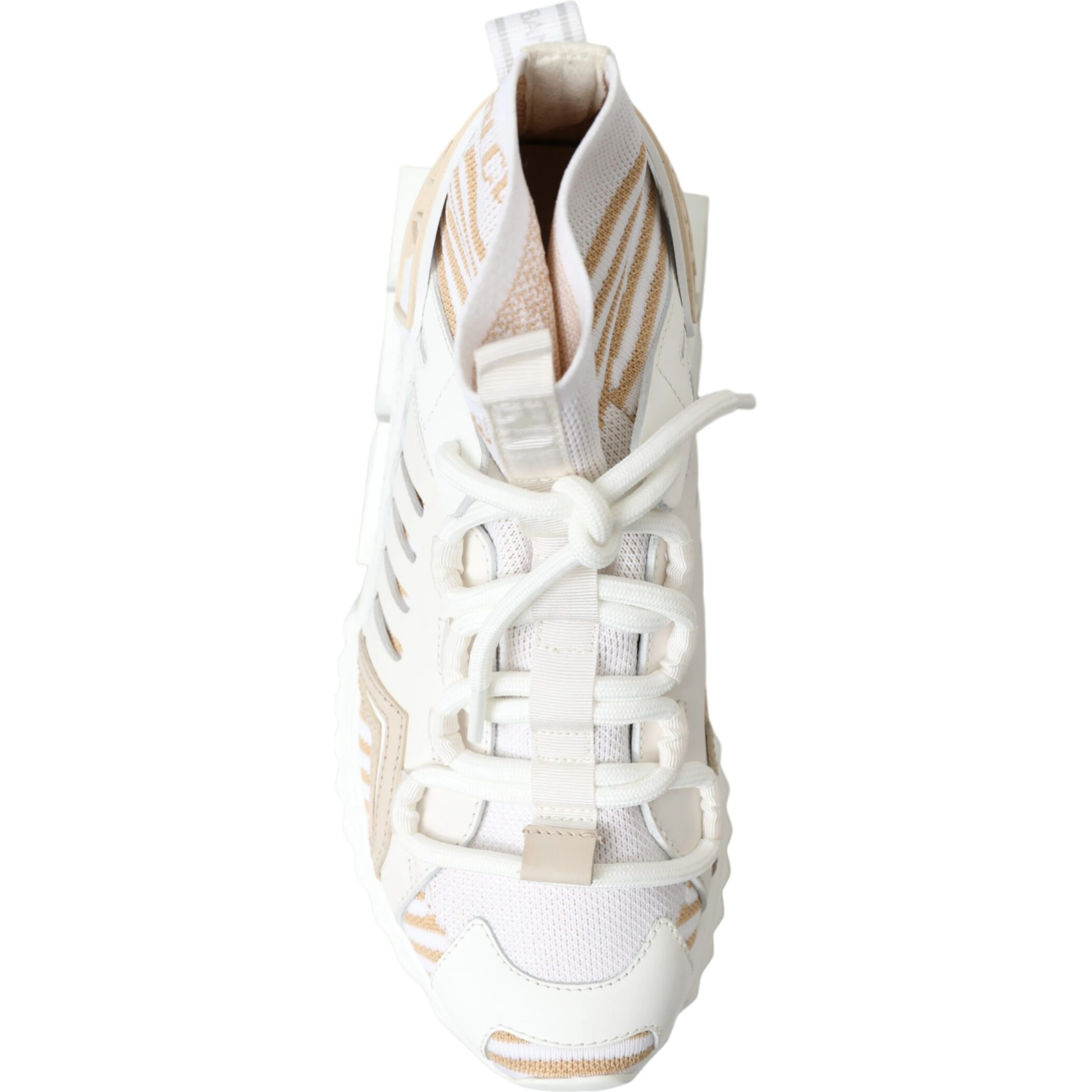 White Beige Sorrento Socks Sneakers Shoes