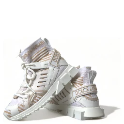White Beige Sorrento Socks Sneakers Shoes